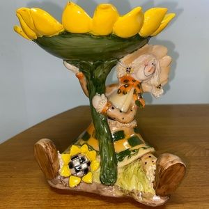 Scarecrow & Sunflower Candy Dish